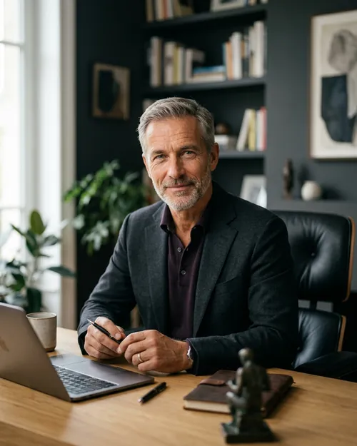 Vincent, 52 ans, en cabinet après consultation de voyance fiable pour reconversion